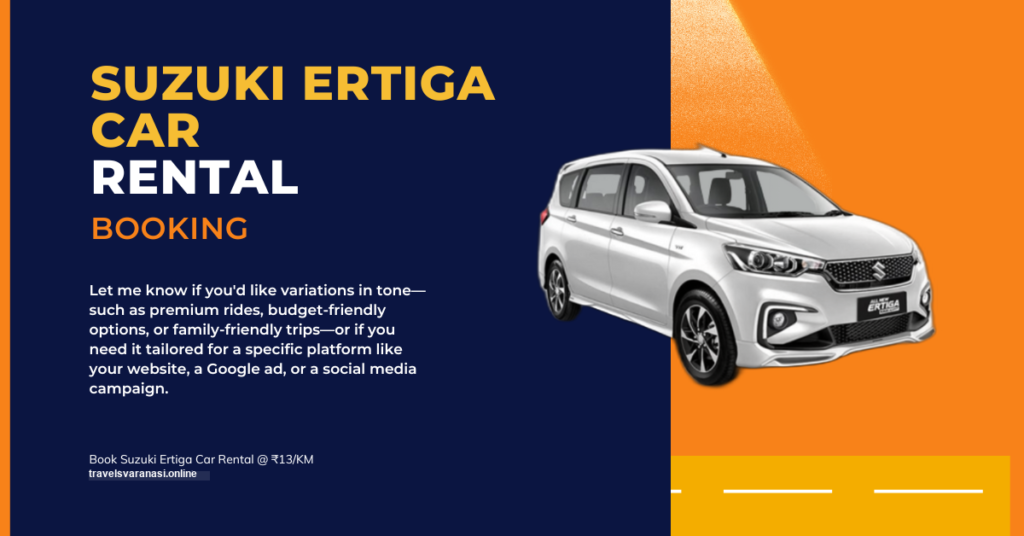 Suzuki Ertiga Taxi Booking in Varanasi
